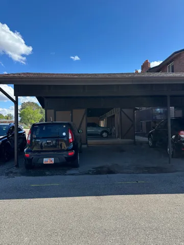 View of two assigned covered parking lot