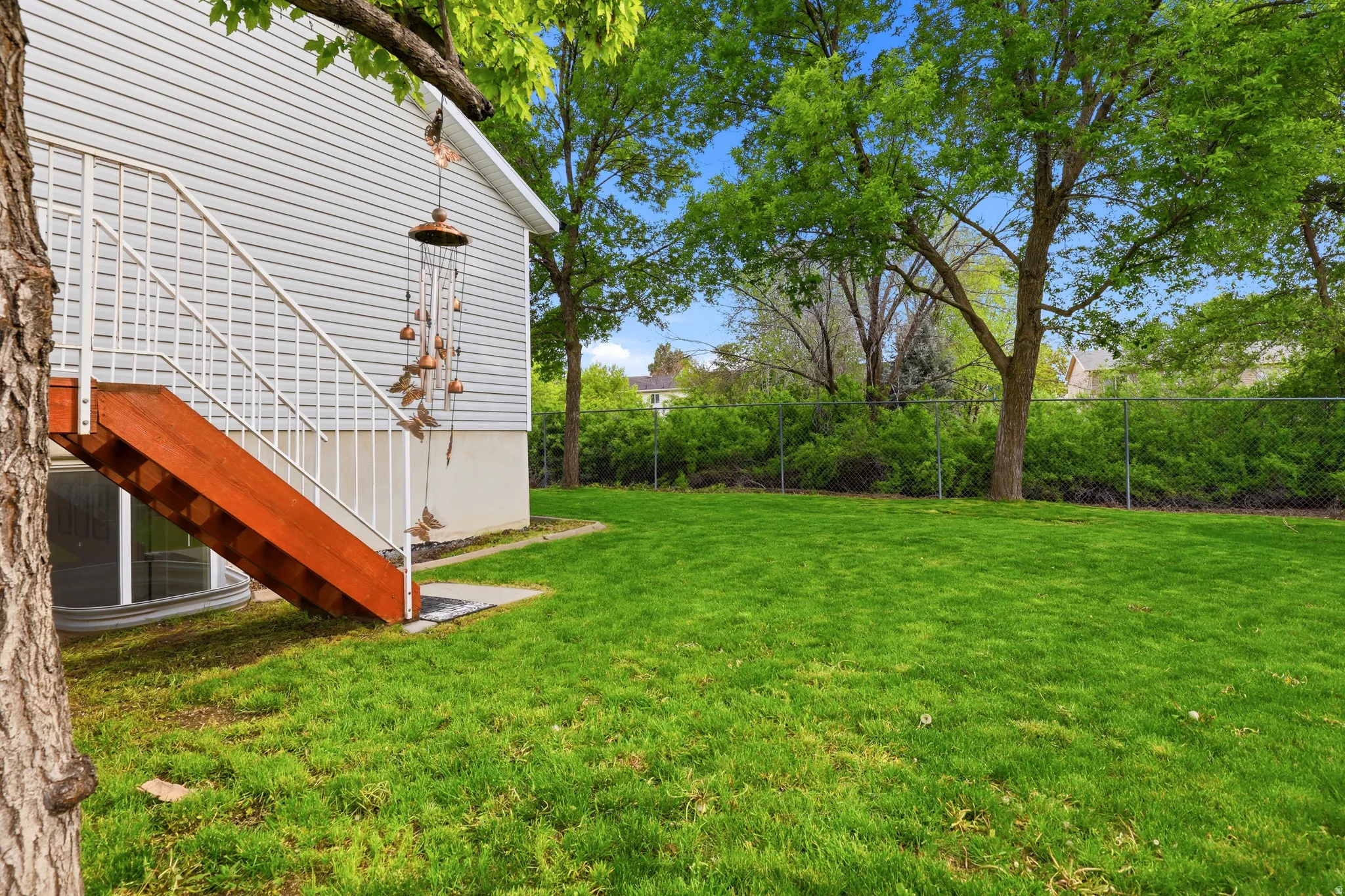 View of fenced yard