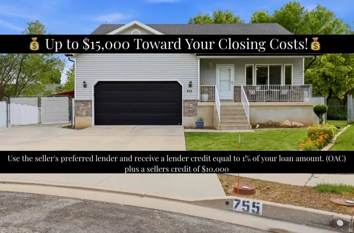 Promotional Image. Detailing available closing cost credits for the property transaction