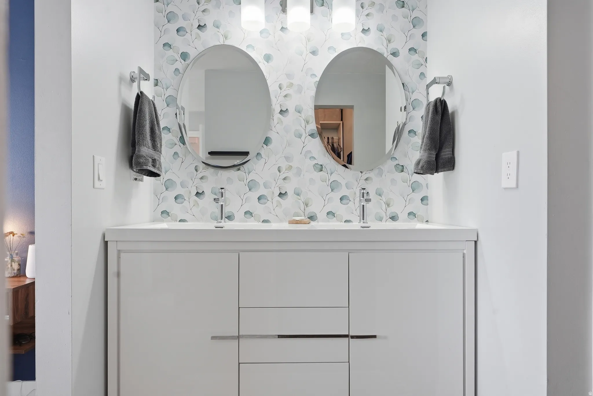 Full bathroom featuring double vanity