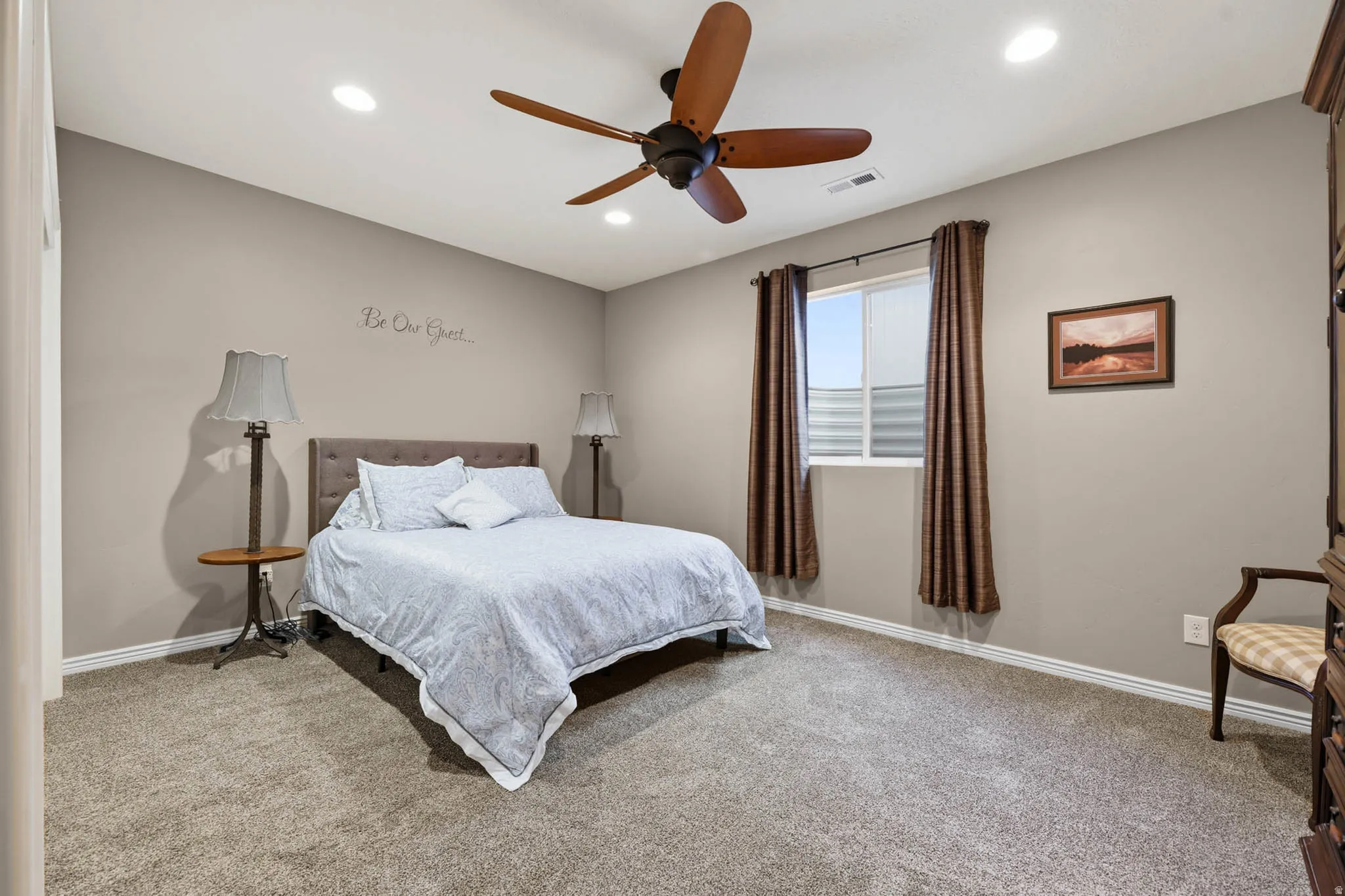 Large bedroom in the basement.
