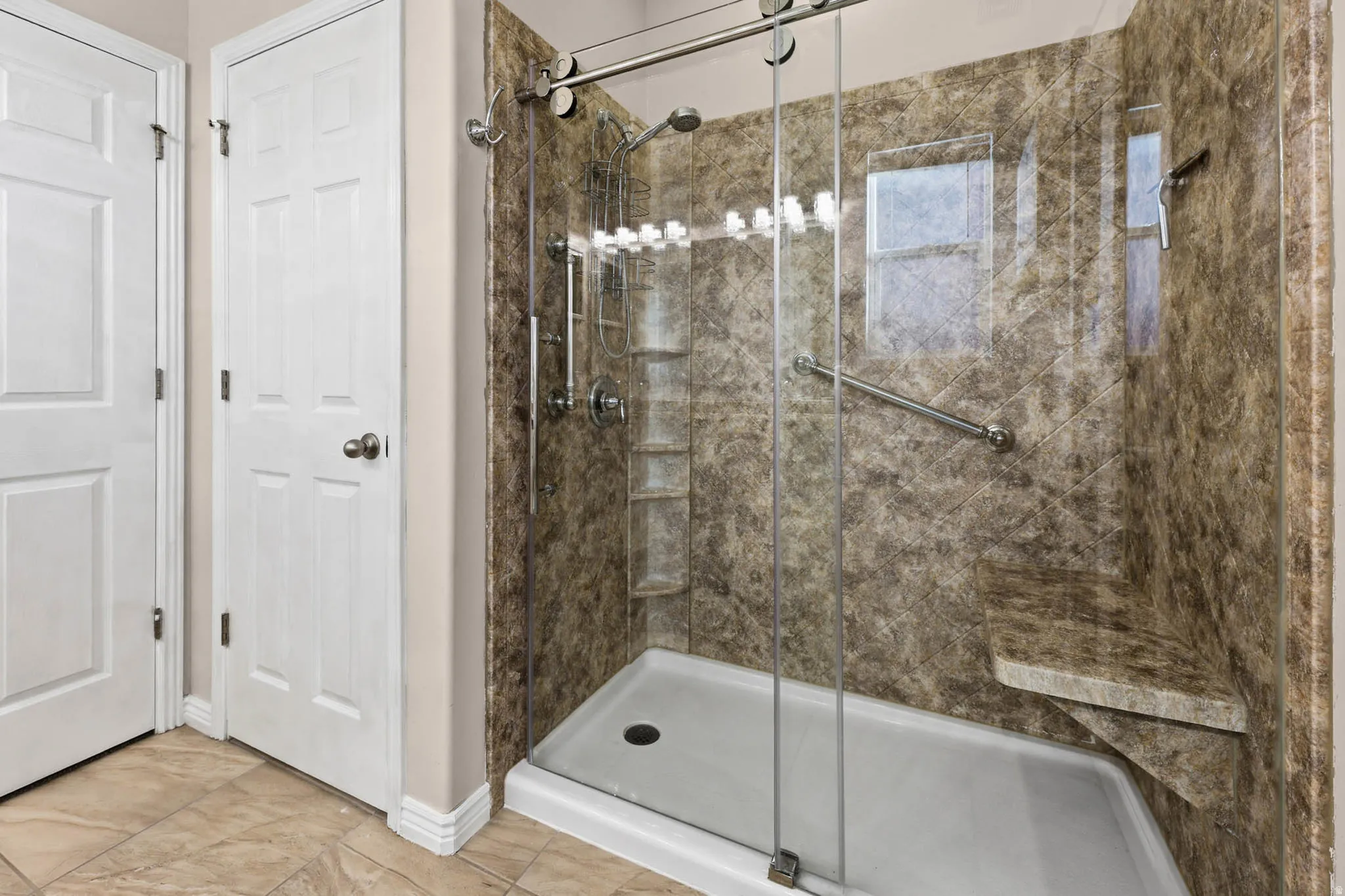 Beautiful primary shower.