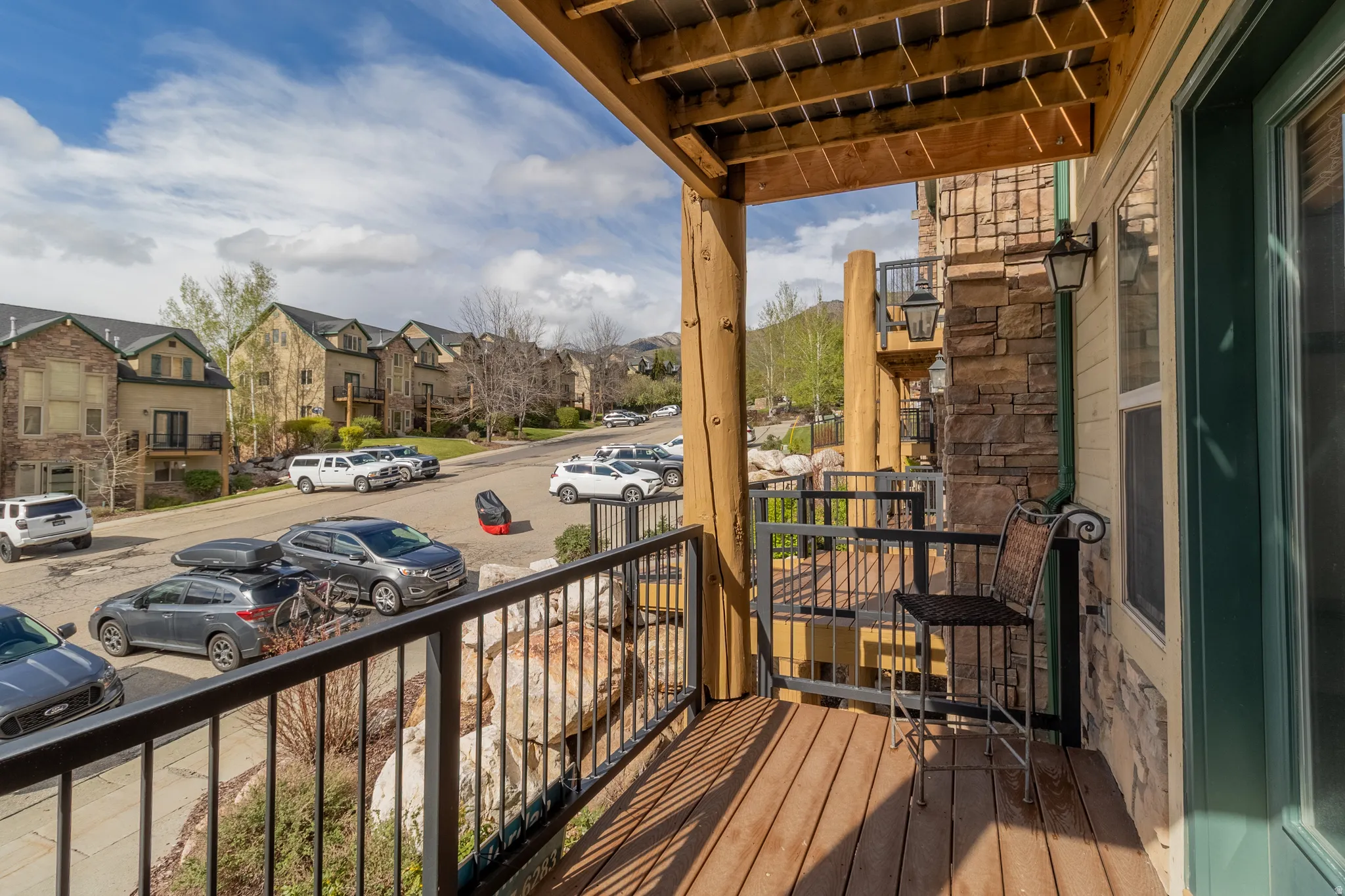 Balcony with a residential view