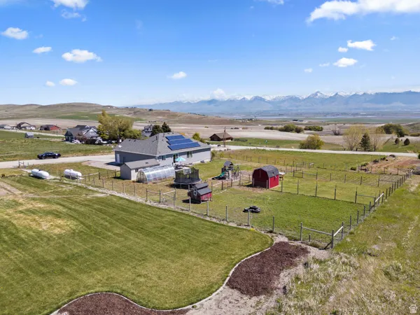View of rural area with a mountain backdrop