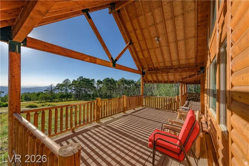 View of wooden terrace