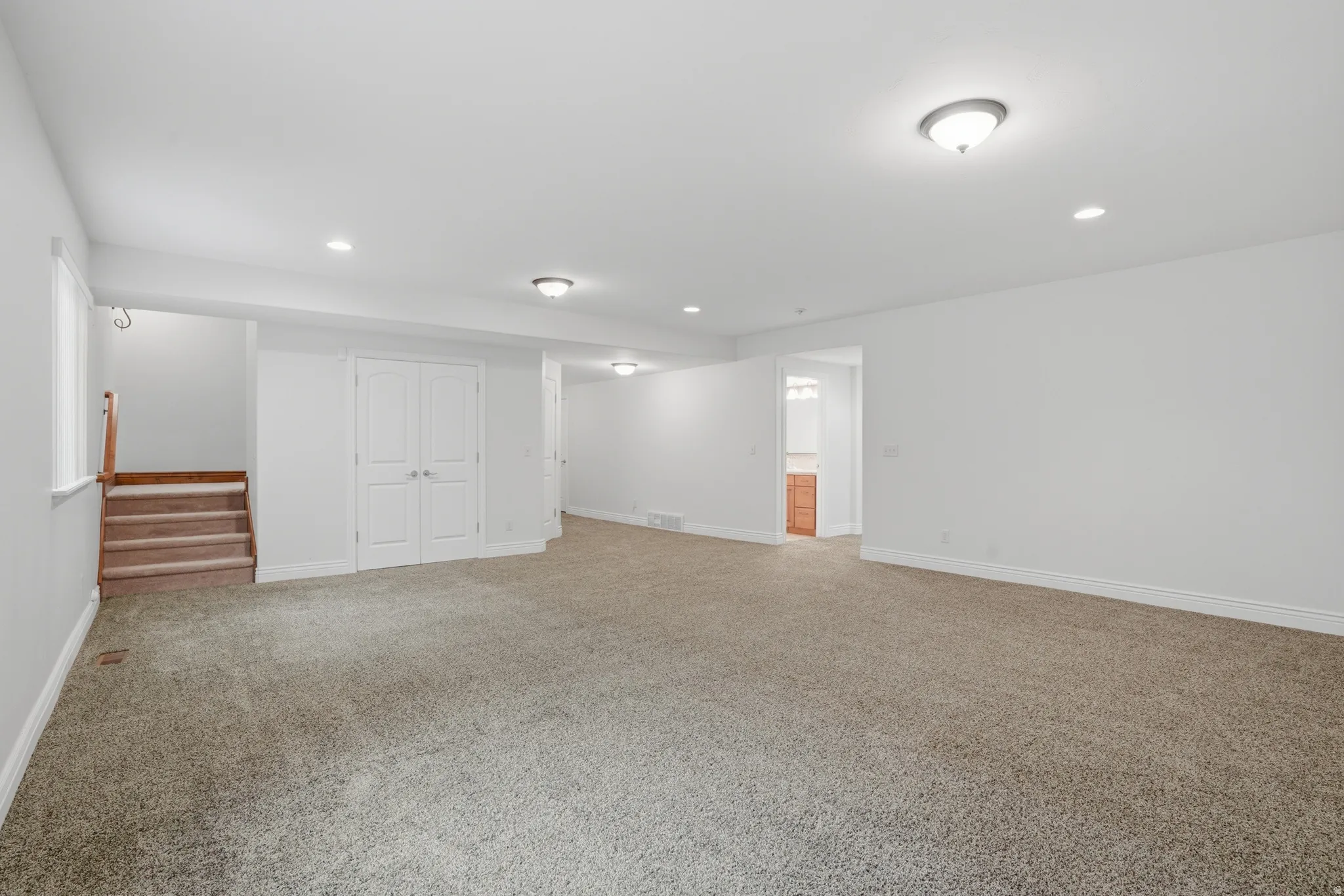 Large open basement family/game/ gathering room
