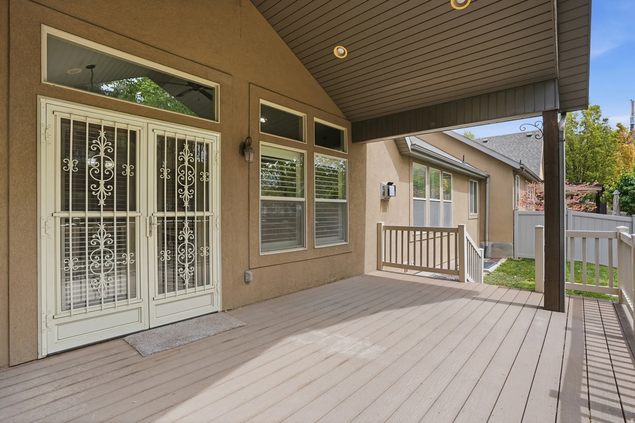 View of covered deck