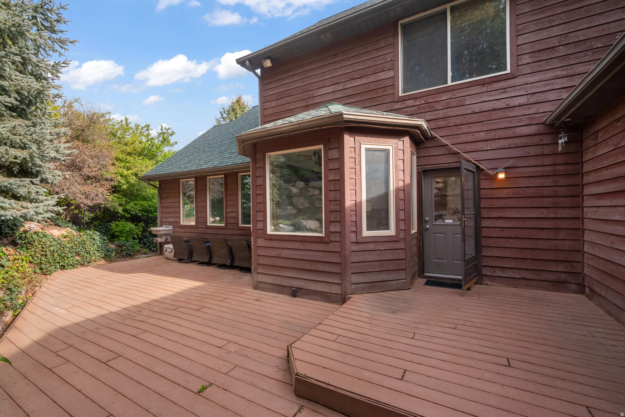 View of wooden deck