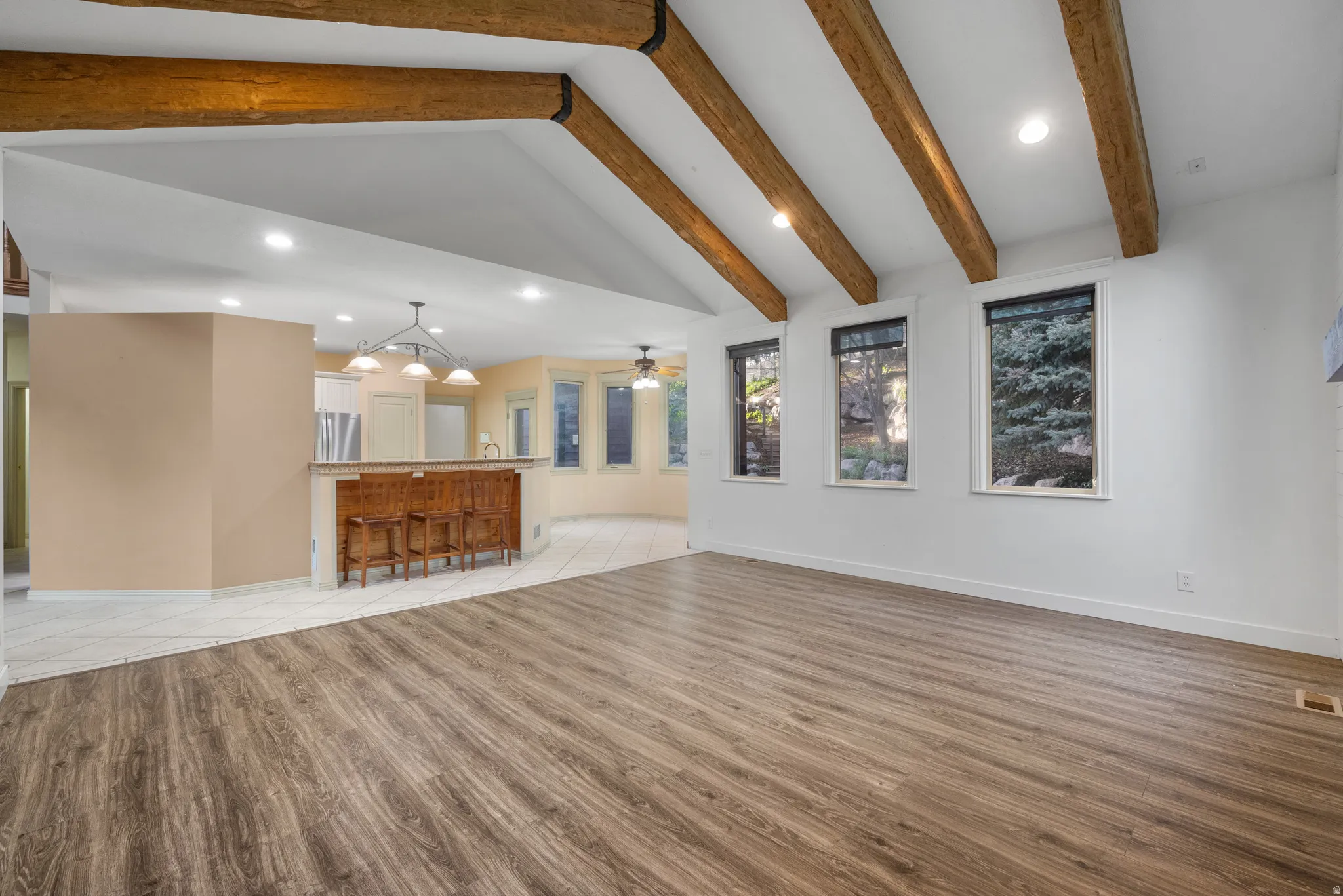 Large Family Room open to kitchen.