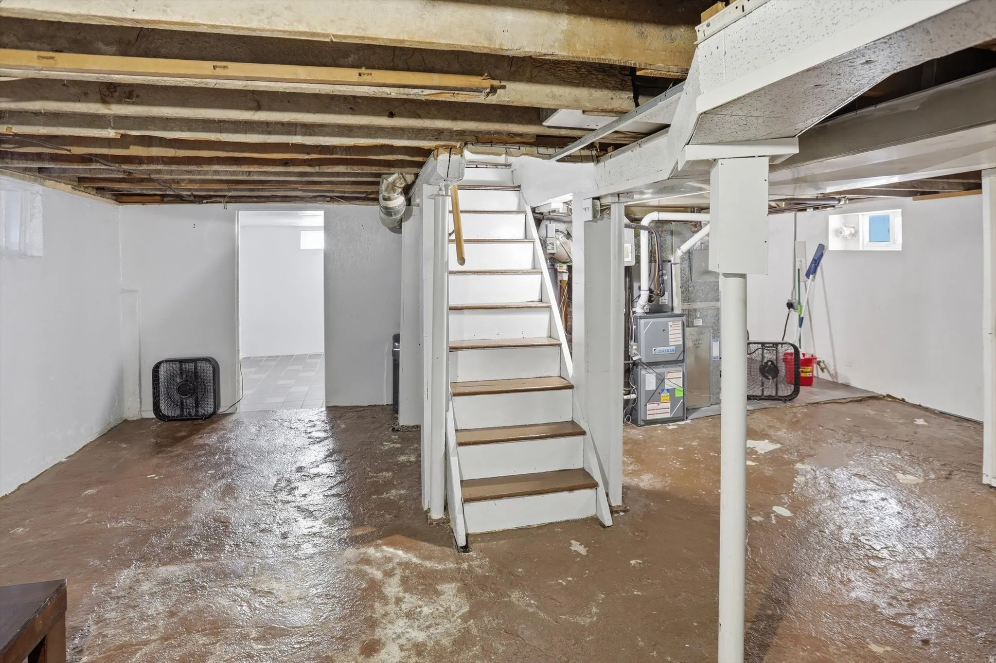 Basement featuring healthy amount of natural light