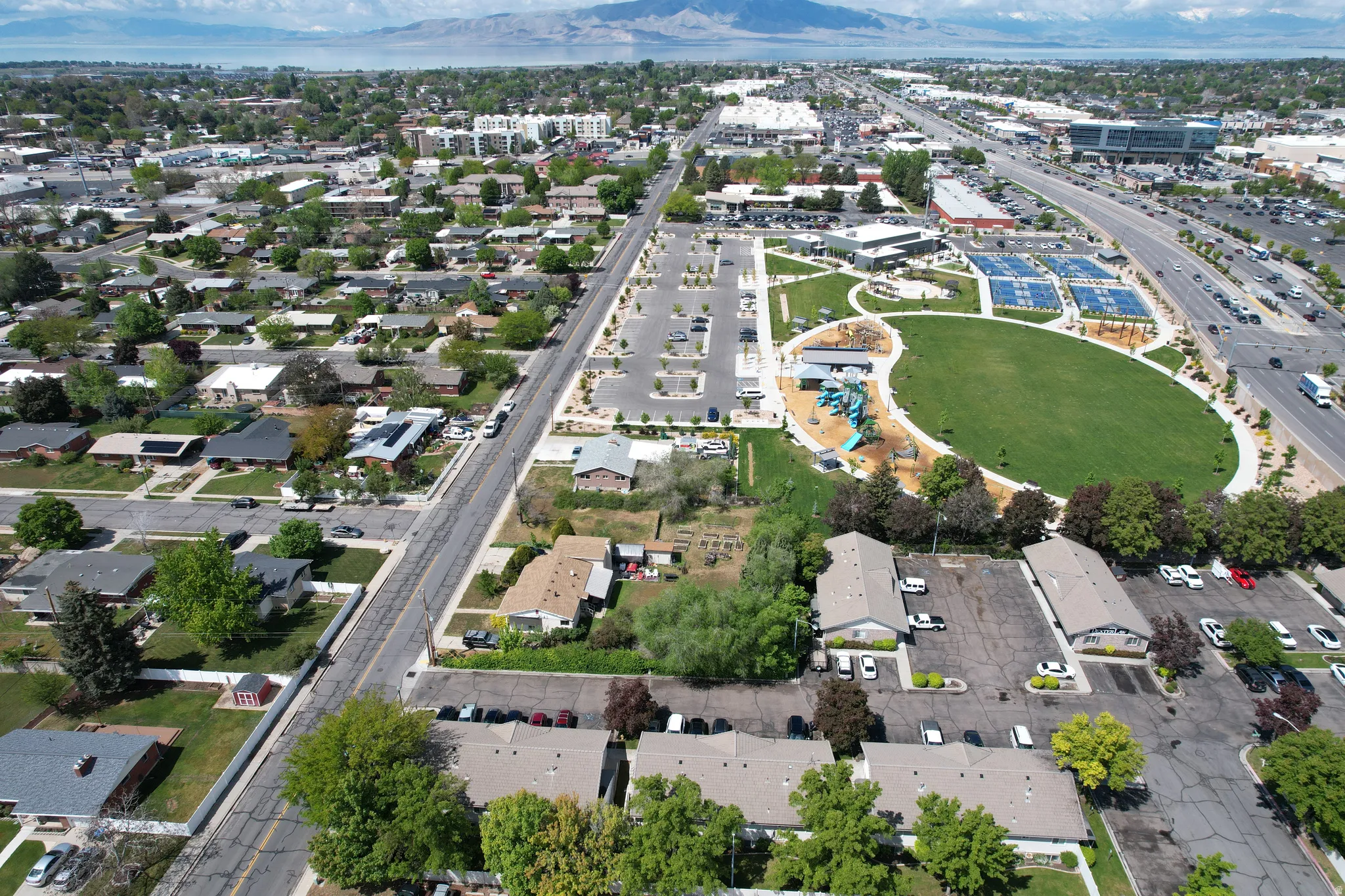 Aerial overview of property's location