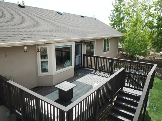 Deck featuring stairway