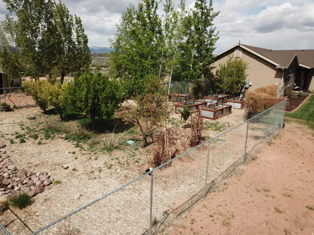 View of yard featuring a vegetable garden