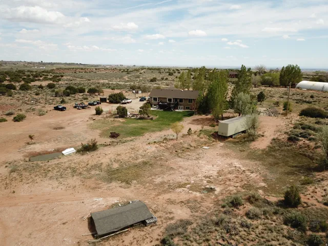 Overview of rural landscape featuring a desert landscape