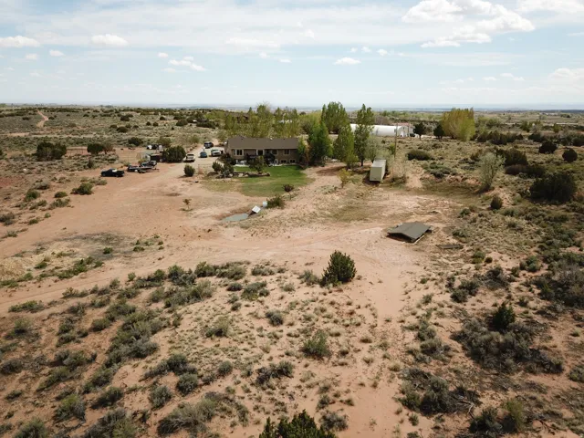 Overview of rural landscape featuring a desert landscape