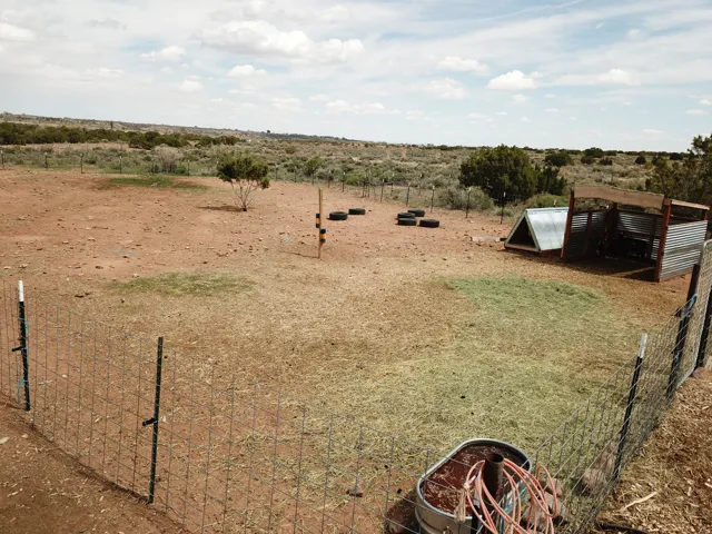 View of yard with a view of countryside