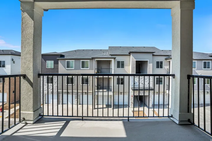 Balcony featuring a residential view