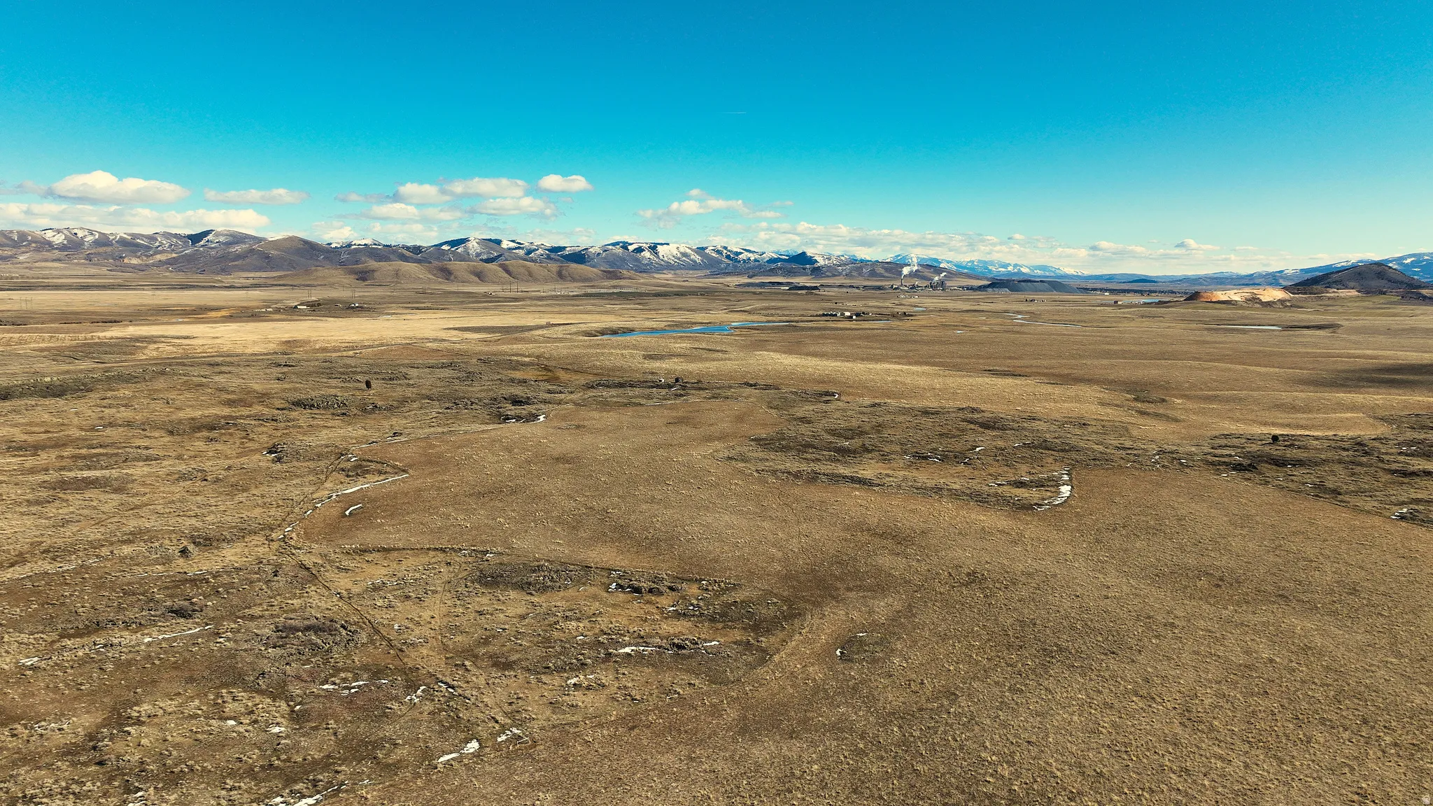 View of mountain background with rural landscape and a desert landscape