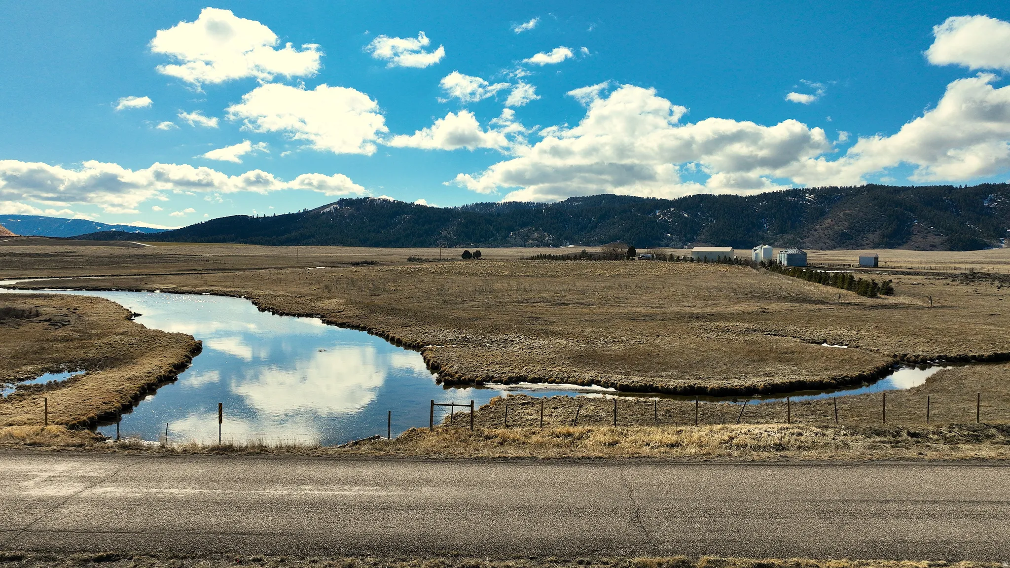 Mountain view featuring a large body of water