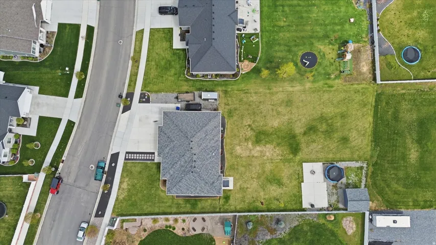 Aerial view of residential area