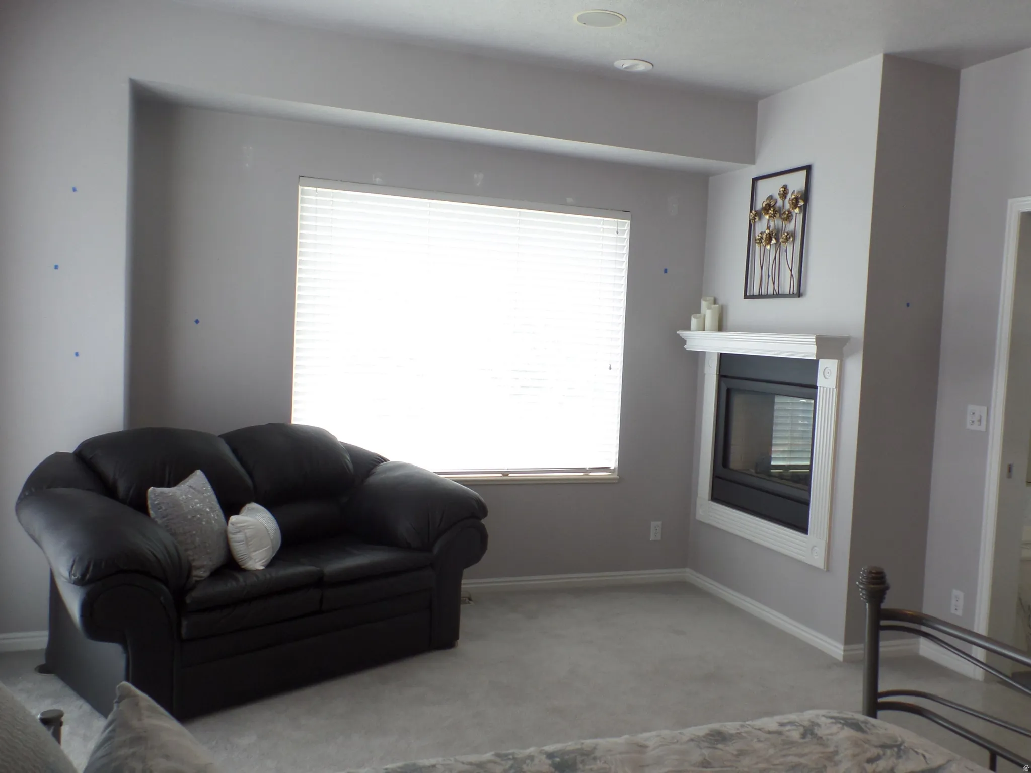 Owners Bedroom - Sitting Area with 2-Sided Fireplace