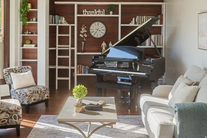 Living area featuring wood finished floors