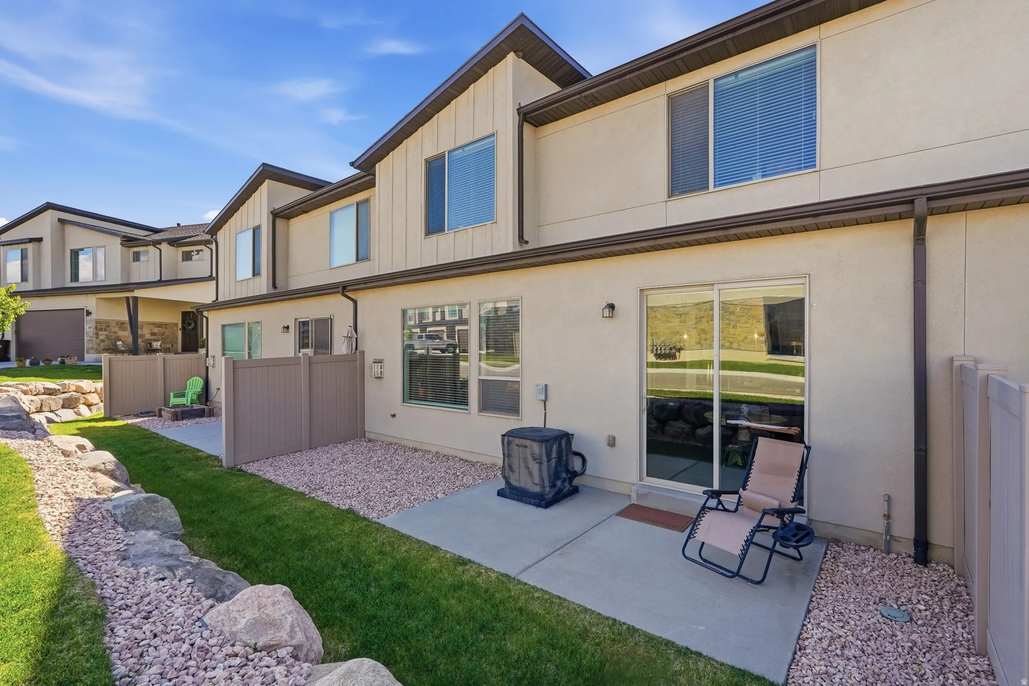 Rear view of house with a patio area