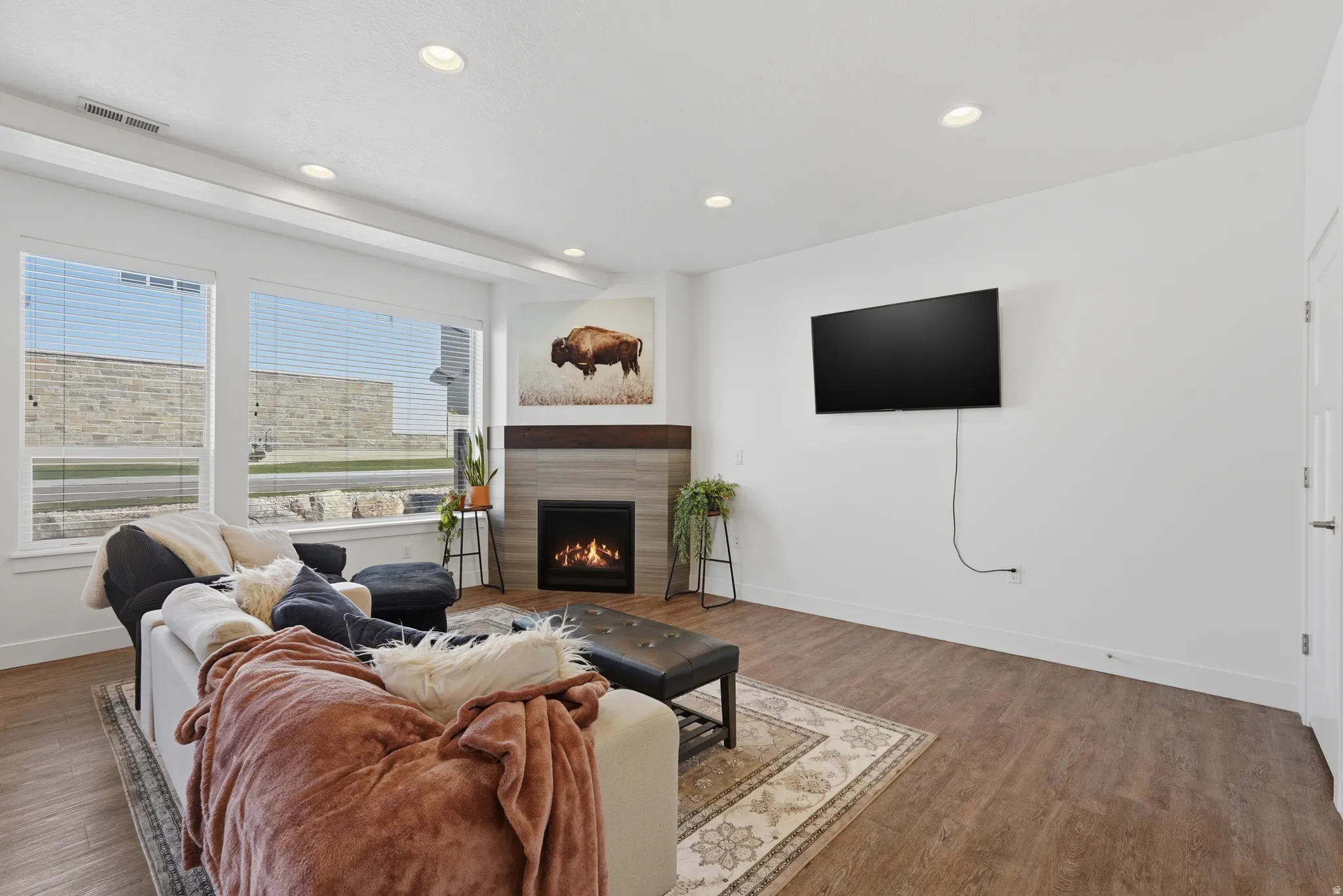 Living area for cozy binge watching your favorites. With a place like this, who would want to leave?