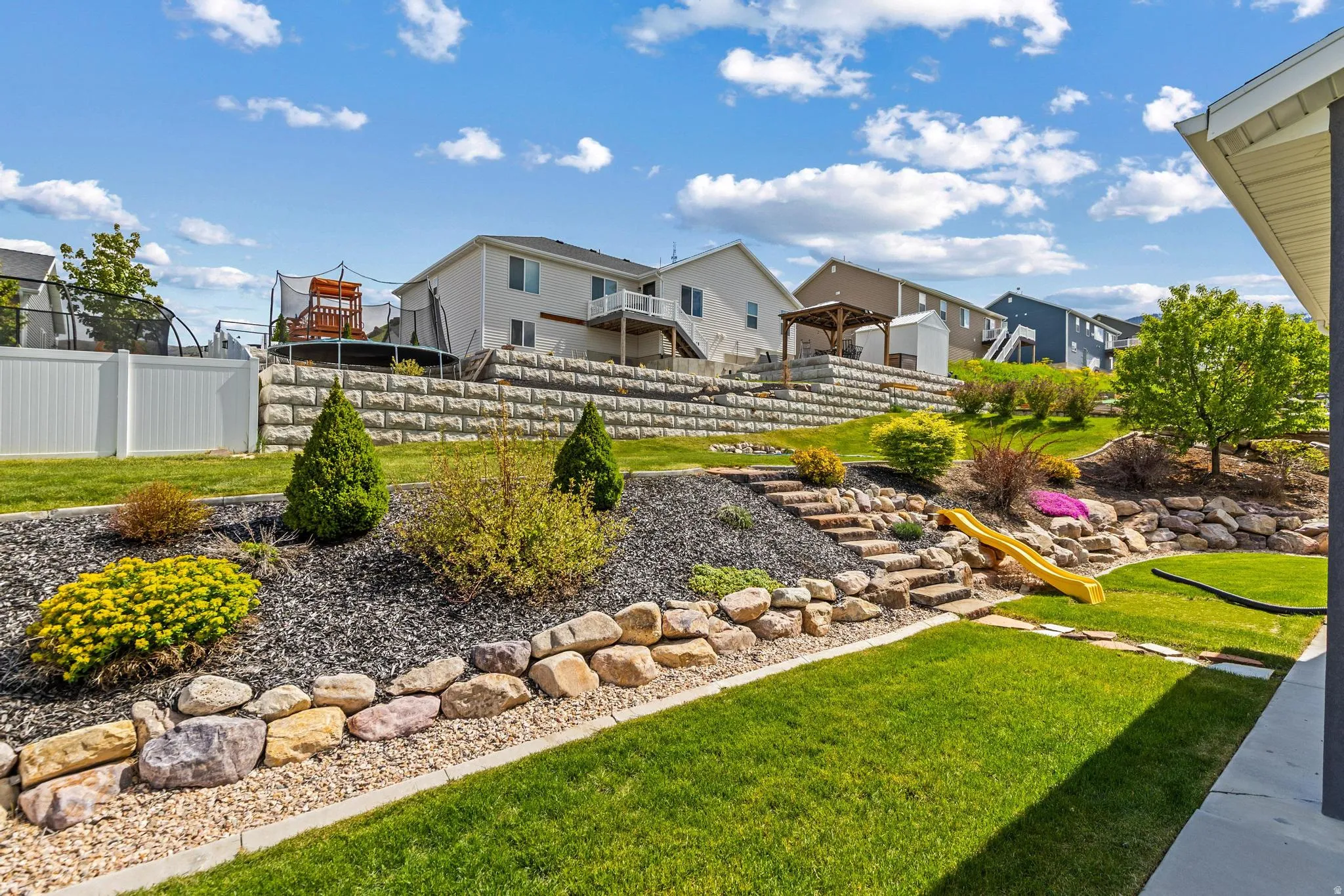 View of yard featuring a residential view