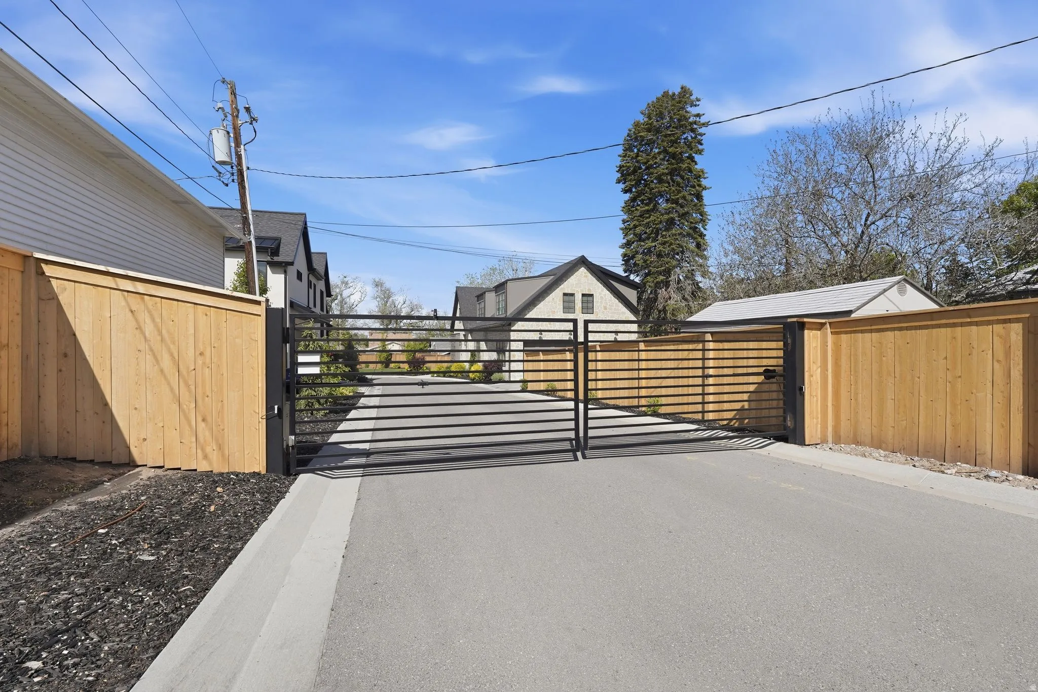 View of gate into cul-de-sac