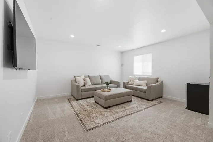 Tall Ceilings in the Basement Family Room too!!