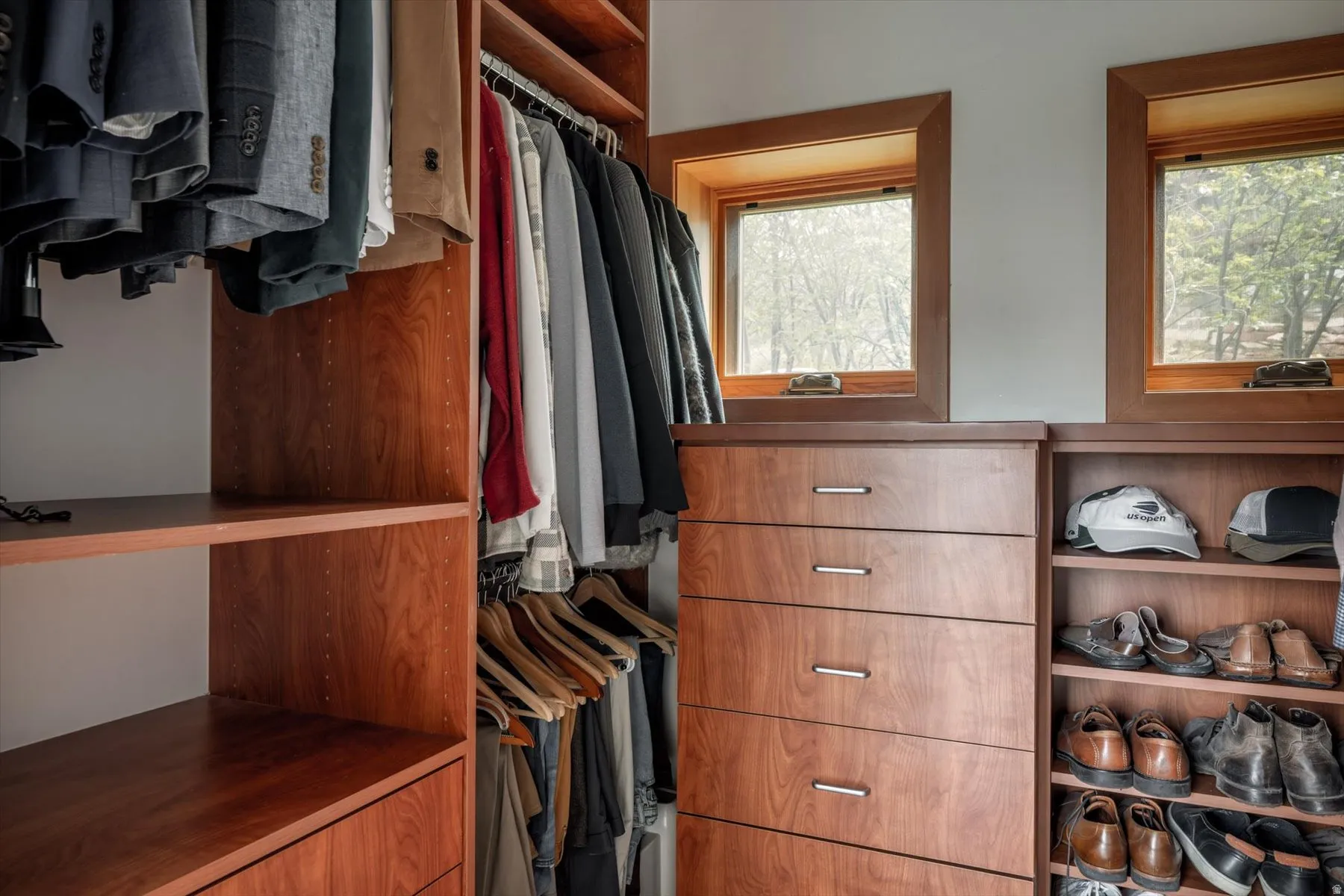 View of walk in closet