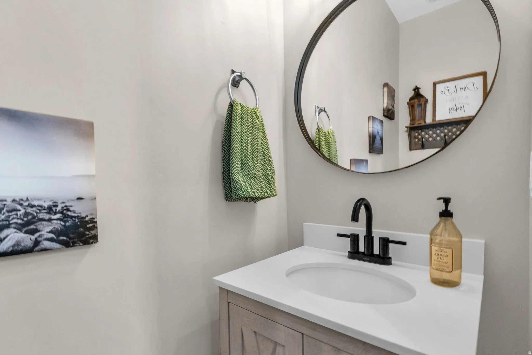 Bathroom featuring vanity