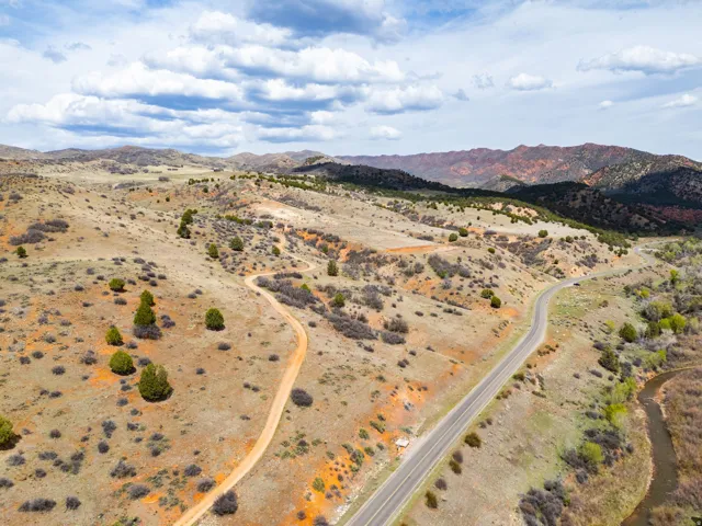 Mountain view with rural landscape and a desert landscape
