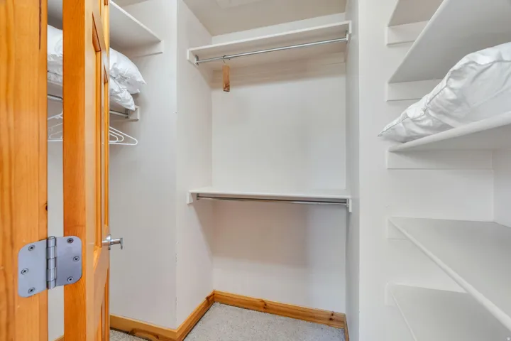 View of walk in closet