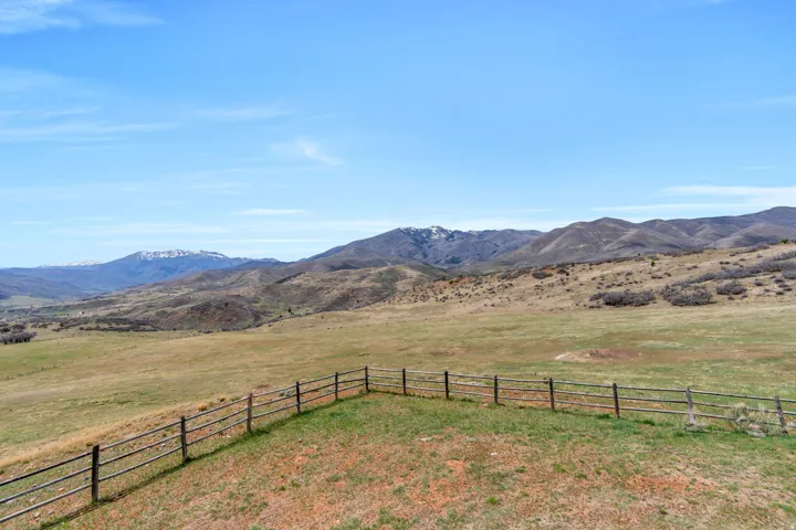 View of mountain background with rural landscape