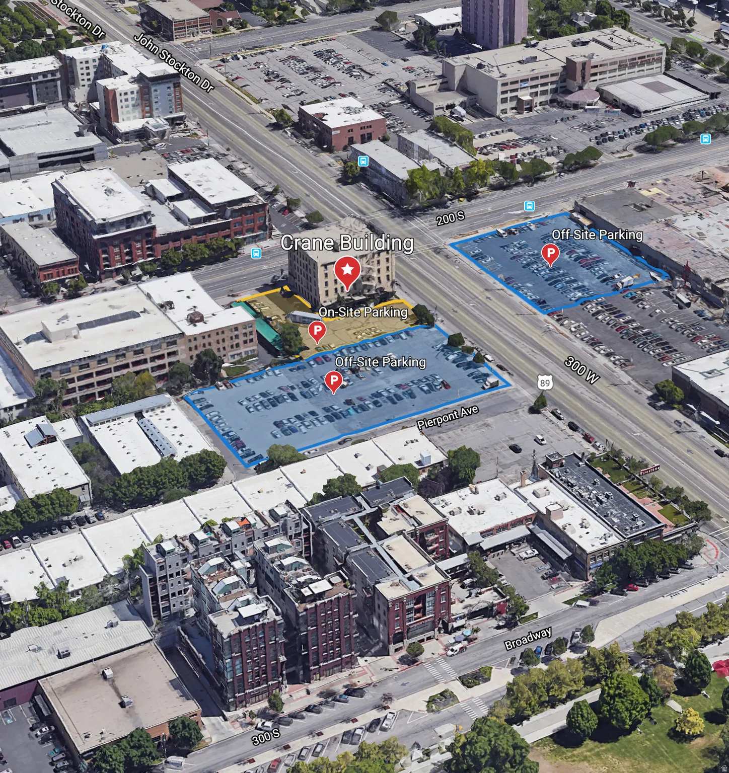 Aerial overview of property's location