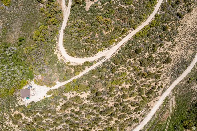 Overview of rural landscape with a desert landscape