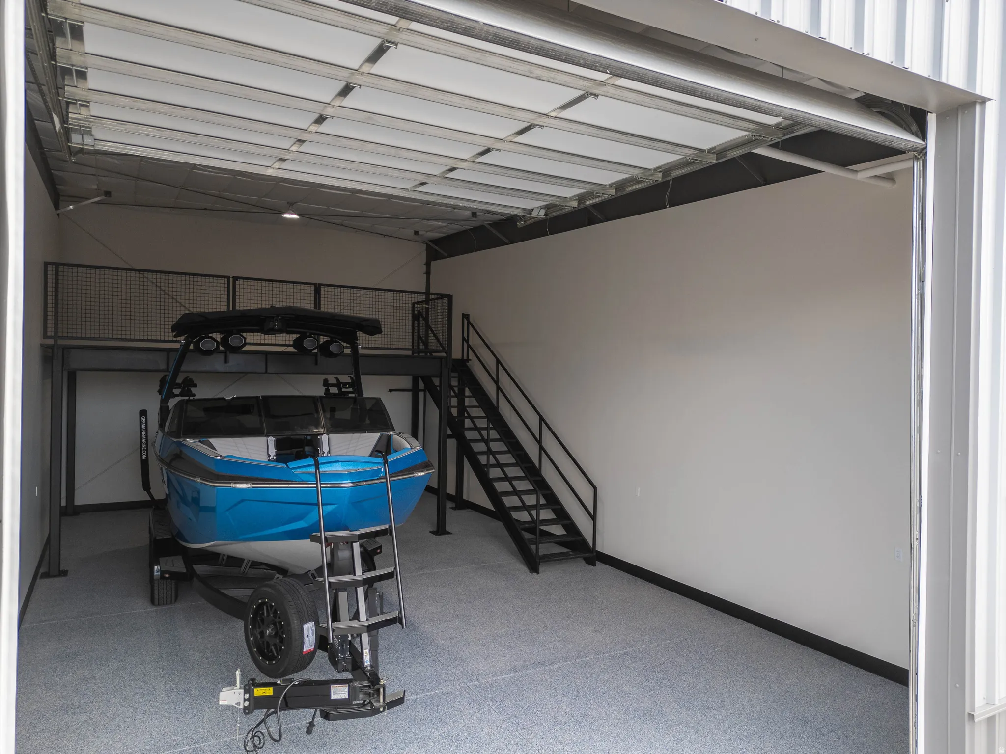 Garage with baseboards