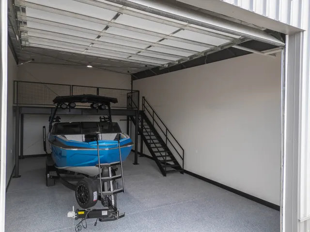 Garage with baseboards
