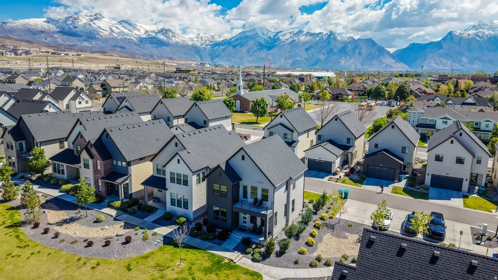 Bird's eye view of mountains