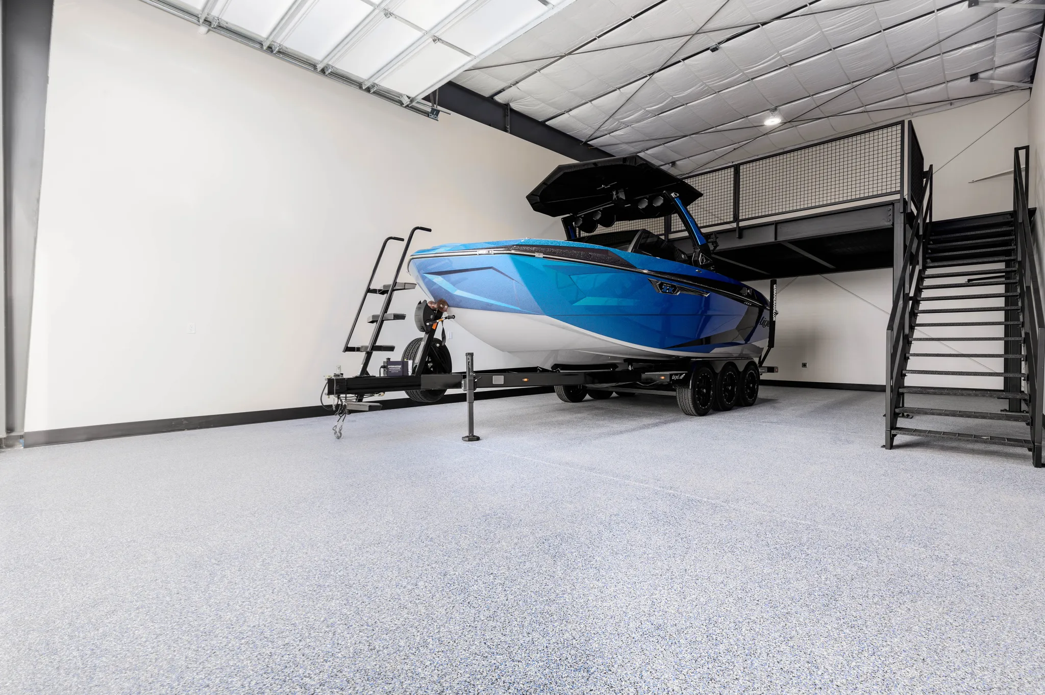 Garage with baseboards