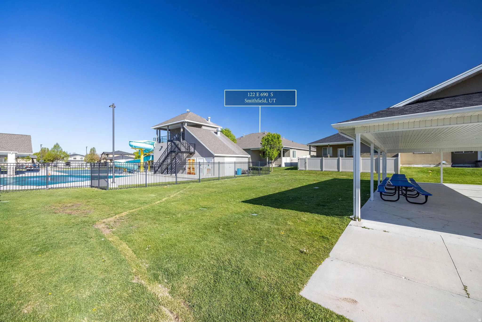 Community Pavilion, Pool area and Home location