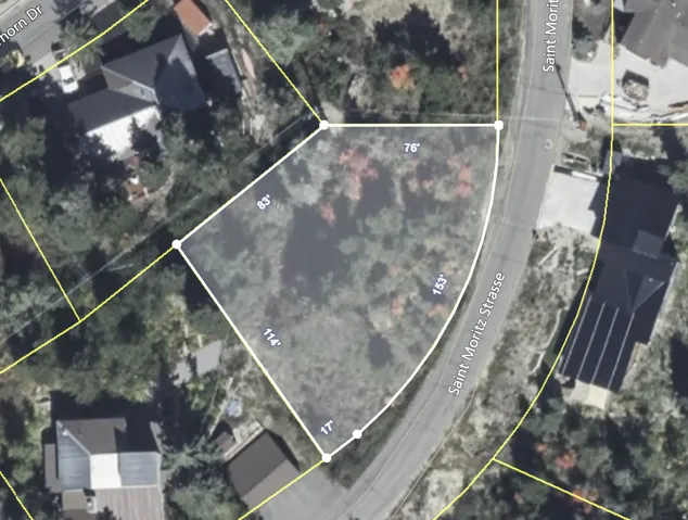 Aerial view of property's location featuring property boundaries highlighted