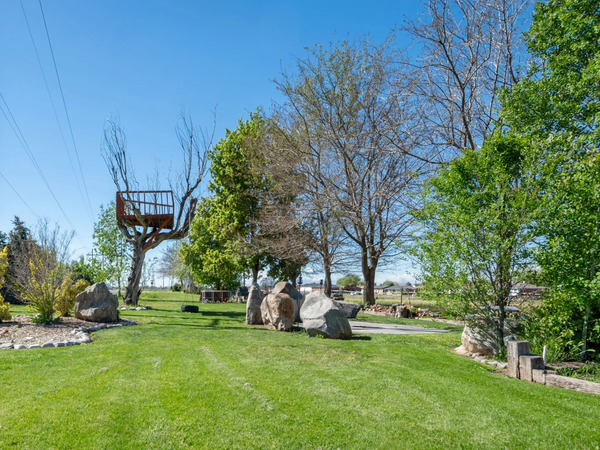 View of green lawn
