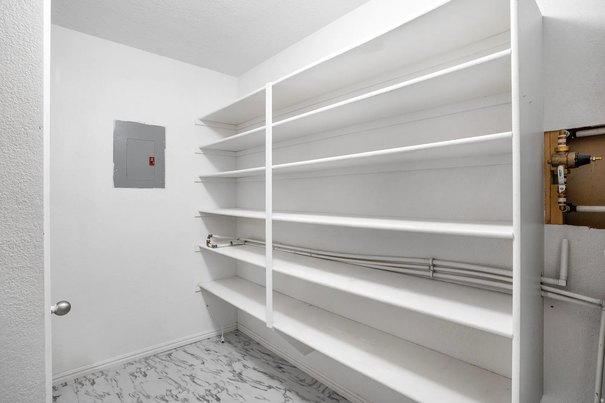 Storage area with electric panel