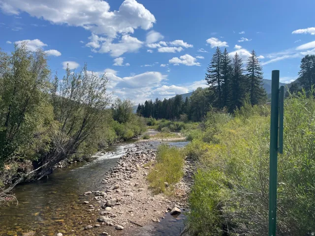 The Weber River from Aspen Mountain entry area