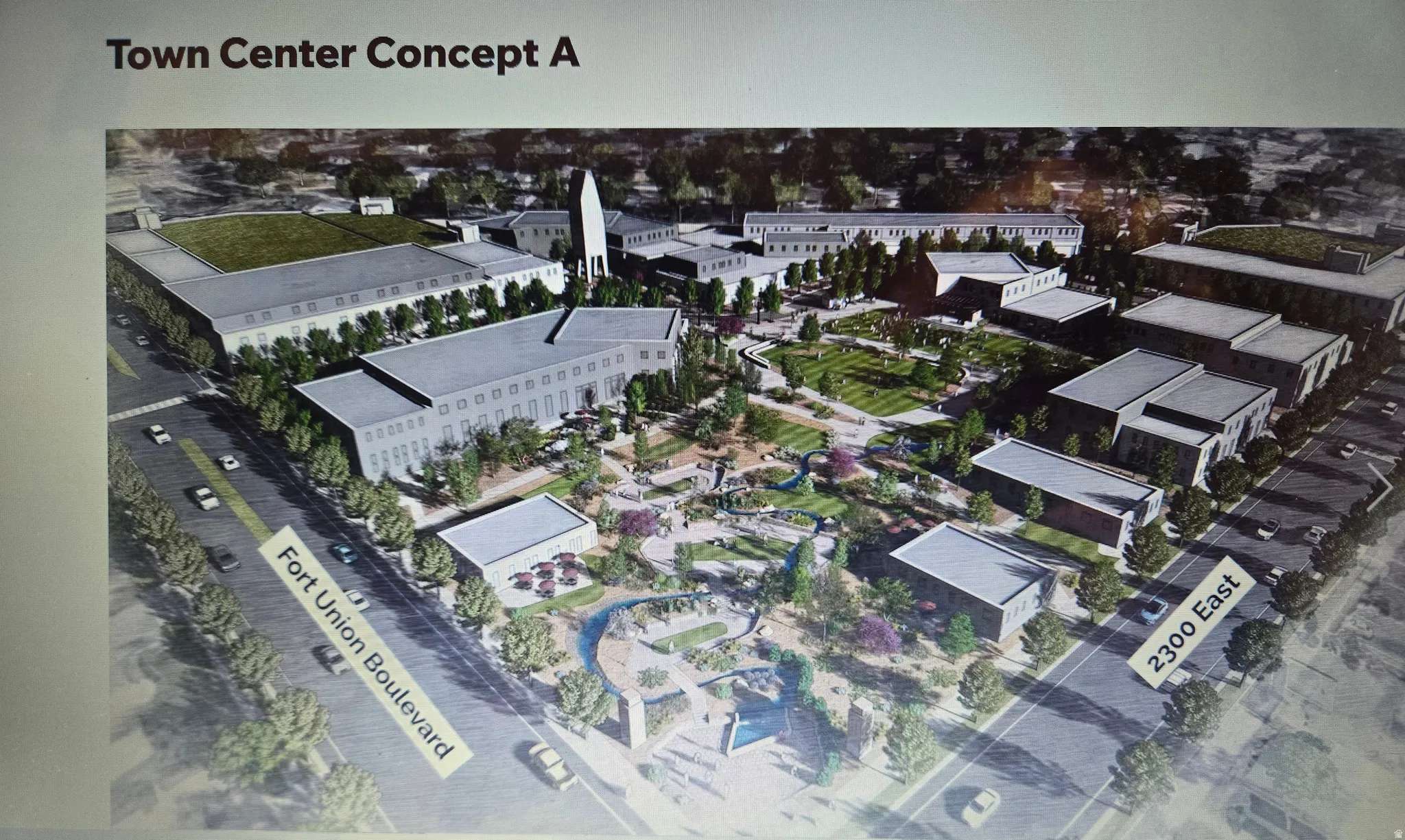 Upcoming Cottonwood Heights Town Center Concept A