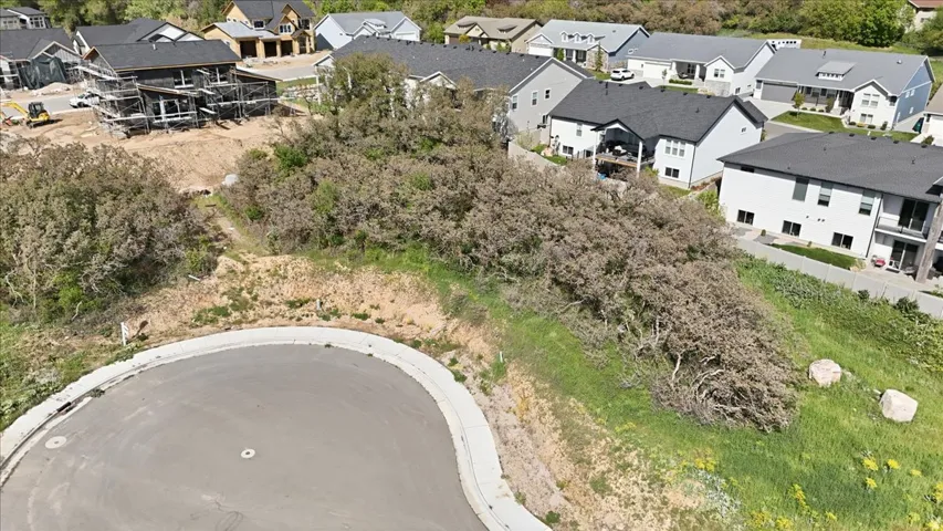 Aerial perspective of suburban area