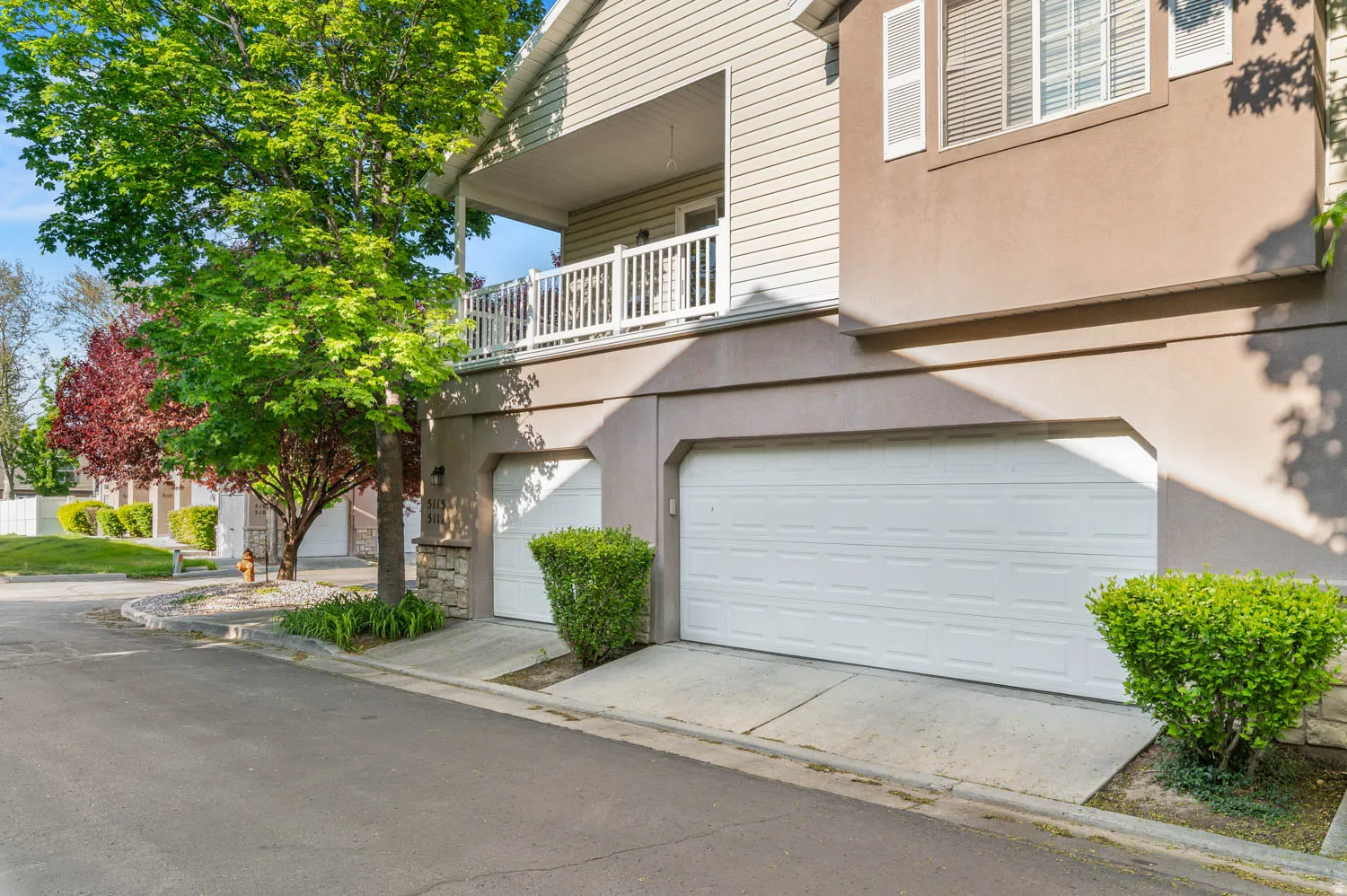 Attached 2 garage, Balcony belongs to the adjacent unit, not the subject unit.